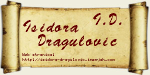 Isidora Dragulović vizit kartica
